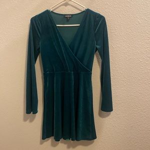 Ribbed, velvet dress